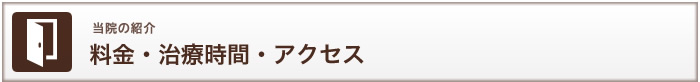 当院の紹介　料金・治療時間・アクセス