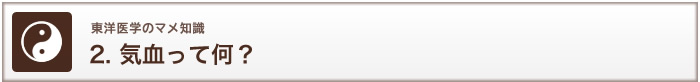 東洋医学のマメ知識 2. 気血って何？